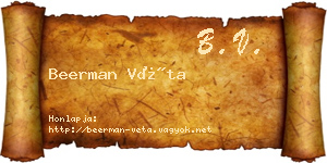 Beerman Véta névjegykártya